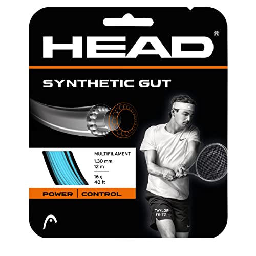 Synthetic Gut Tennis String - 17 Gauge, 40ft, Blue