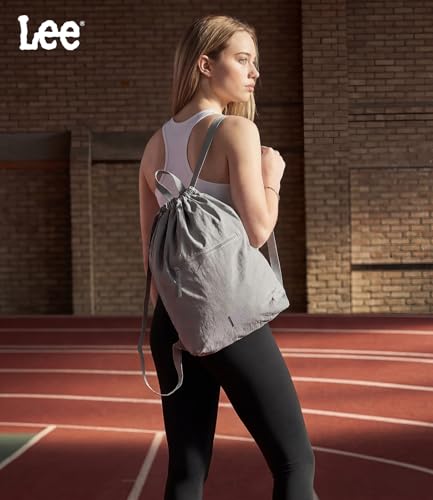 Montana West Gray Drawstring Backpack Bag for Gym, Beach & Travel