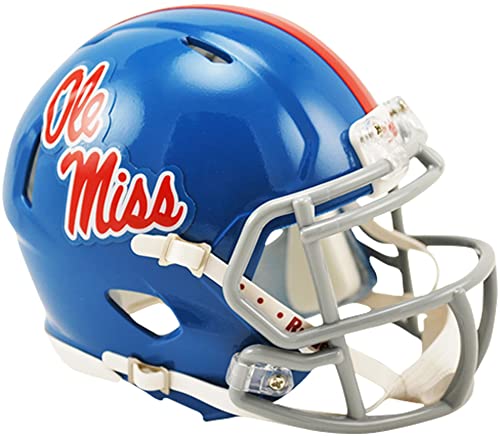 Speed Mini Replica Football Helmet - Mississippi Rebels Powder Blue