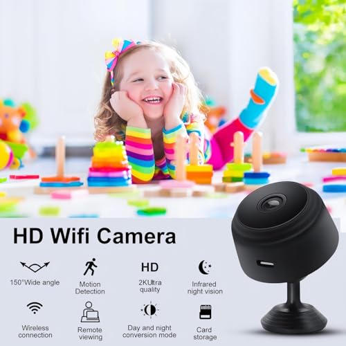 2K Hidden Camera,WiFi Spy Camera,Nanny Cam Hidden Cameras,Mini Cameras for Home,Cloud & SD Storage,App Control with Motion Detection and Night Vision