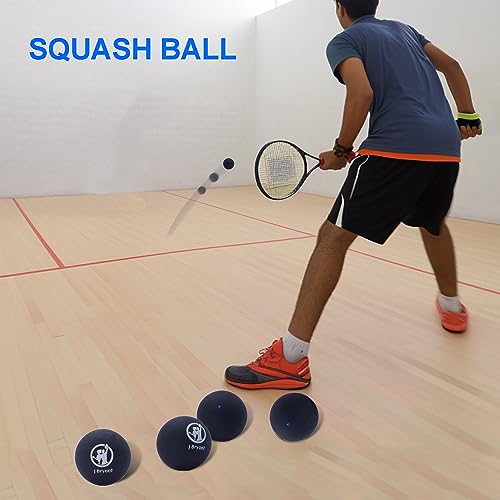 Blue Dot Squash Balls - 4 Pack for Beginners and Kids Training