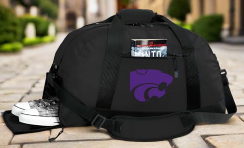 Kansas State University Duffel Bag - Durable 600D Nylon, Shoe Pocket