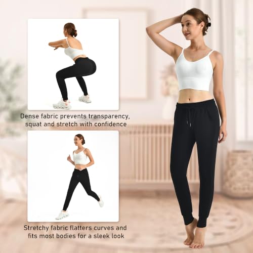 Ipletix Full Length Navy Joggers for Women with Pockets, Medium Size