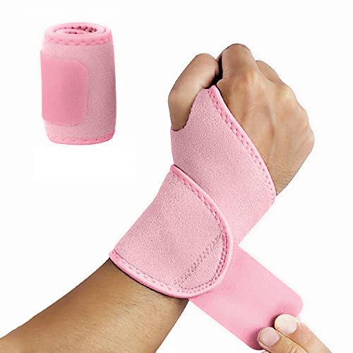 Adjustable Wrist Brace for Carpal Tunnel Relief - Pink