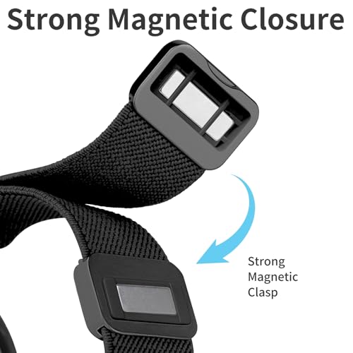 Stretchy Nylon Smartwatch Band for Fitbit Versa - Black