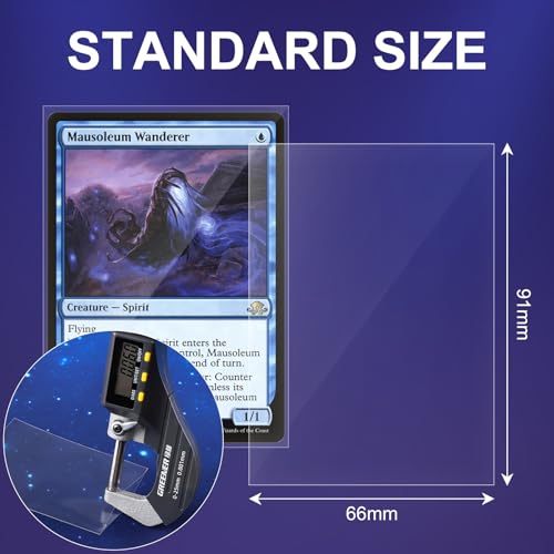 Clear Trading Card Sleeves - 200 Count Soft Plastic Protectors for Standard Cards