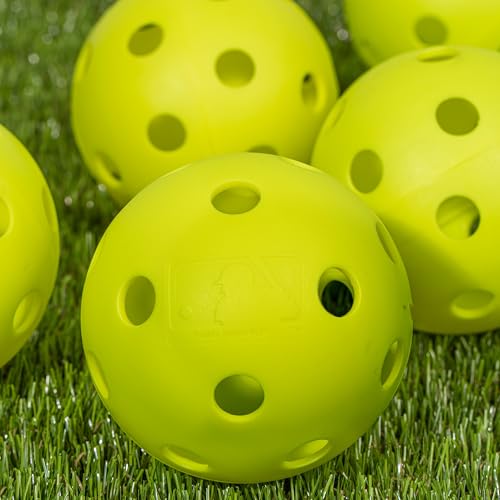90mm Plastic Softballs - Set of 6 for Batting Practice - Yellow