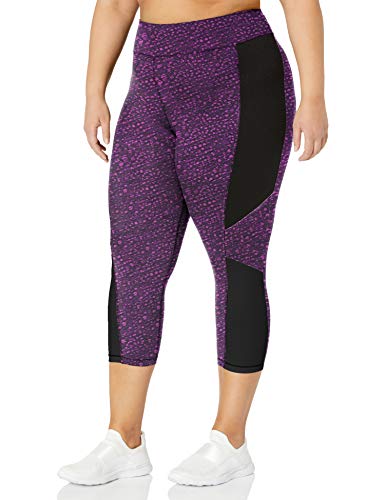 Women's Active Stretch Capri - 1X Spot on Plum Dream/Black