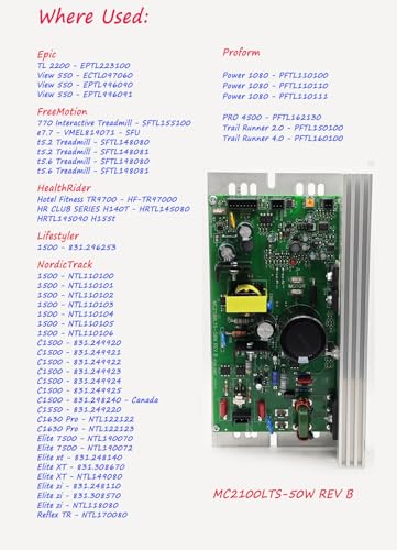 Treadmill Motor Speed Controller 110V MC2100LTS-50W - REV B