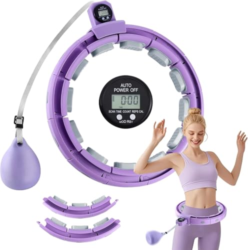 Smart Fitness Hoop with Digital Counter - Adjustable Weighted Hoop