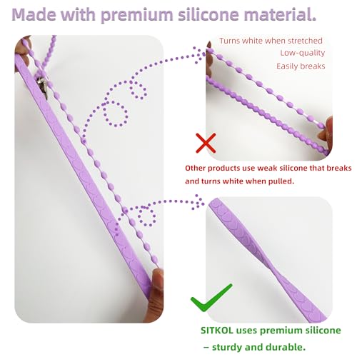 Handle Strap and Heart Charm Set for Owala Water Bottles - Purple