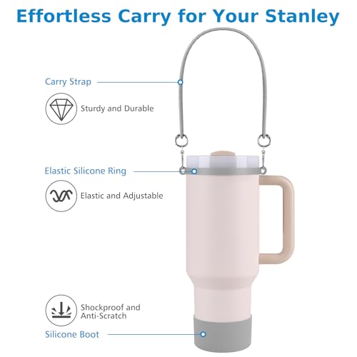 Silicone Water Bottle Sling with Strap - Gray Bottle Carrier