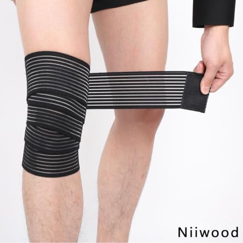 Extra Long Elastic Knee Compression Wrap for Joint Pain Relief