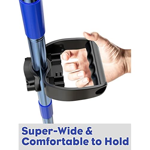 Garden Shovel Handle Attachment, Labor Saving Tool Grip for Back Saver, Work with Garden Shovels, Snow Shovels, Rakes, D Grip Ergonomic Handle Replacement, Black