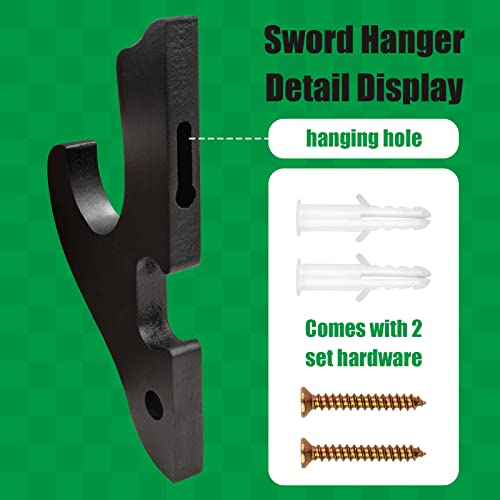Adjustable 1-Tier Wall Mount Sword Holder for Katana & Cosplay - Black