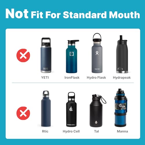Straw Cap Replacement Lid for Hydro Flask & Takeya Wide Mouth Water Bottles