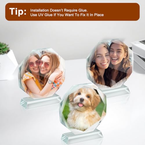 3 Pack 4x4 Inch Acrylic Picture Frames for DIY Heat Transfer