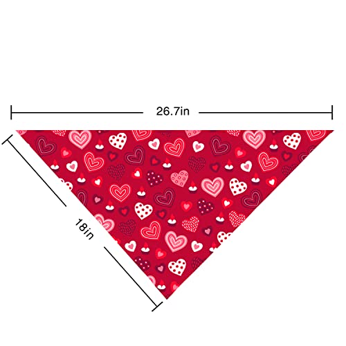 Valentine's Dog Bandana Set - Candy Hearts - Small
