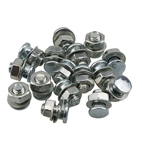 12-Pack Bicycle Brake Cable Anchor Bolts - Durable Iron Clamp Screws