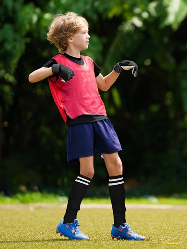 Kids Soccer Shin Guards and Socks Set - Black Medium