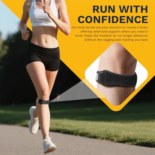 Adjustable Patellar Tendon Support Strap - M/L for Knee Pain Relief