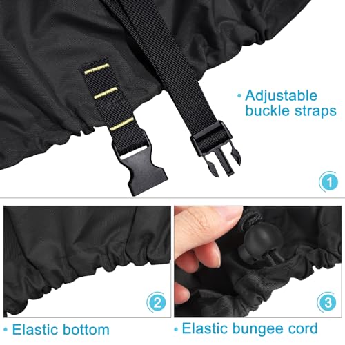Heavy Duty Waterproof Kayak Cover 12.3-13.5ft UV & Tear Resistant Outdoor Storage