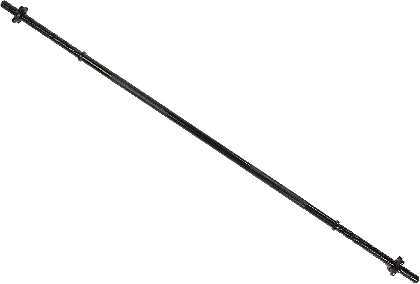 Fitvids 6FT Stardard Barbell with Star Locks for Strength Training & Weightlifting, Black