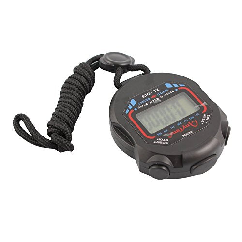 Digital Stopwatch Timer with Coach Whistle & Lanyard - Waterproof