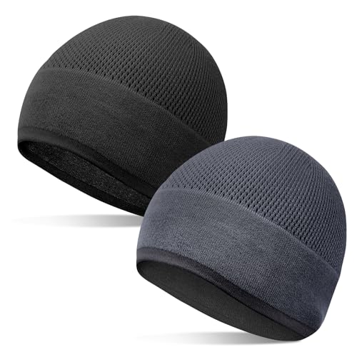 Bamboo Skull Cap Beanie Hat - Soft & Comfy Sleep Cap - Black/Graphite
