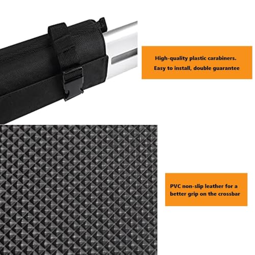 Universal Roof Rack Cross Pads with Organizer Pouch for Kayak & Surfboard