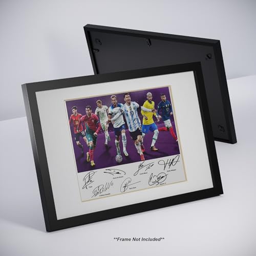 Cristiano Ronaldo, Lionel Messi & Neymar Jr Signed Photo - 8x10 Wall Art