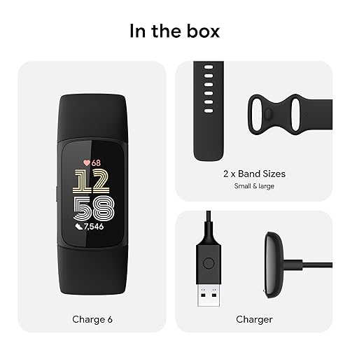 Fitbit Charge 6 Fitness Tracker with GPS and Heart Rate Monitoring