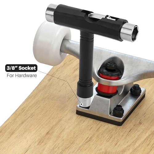 All-in-One Skateboard T-Tool with Integrated Screwdriver - Portable Wrench