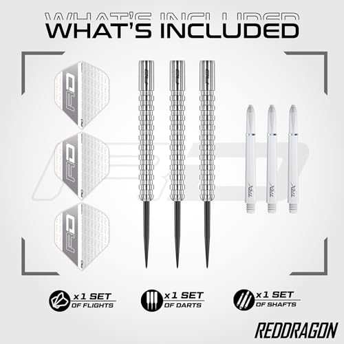 Red Dragon Javelin 24G Steel Tip Tungsten Darts Set - Precision, Control & Durability