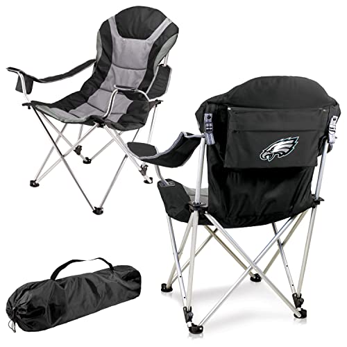 NFL Reclining Camp Chair - Philadelphia Eagles - Black with Gray Accents