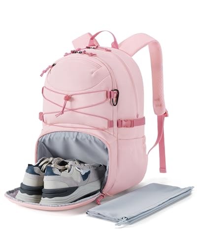 BAGSMART Gym Backpack with Shoes Compartment, Travel & Sports Bag for Men Women