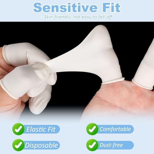 Medium Disposable Finger Cots - Latex Finger Protectors
