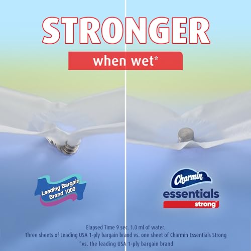 Essentials Strong Toilet Paper - 6 Mega Rolls, 429 Sheets Per Roll