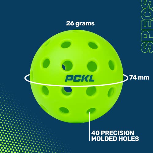 Outdoor Green Pickleball Balls - 4 Pack Optic High-Visibility