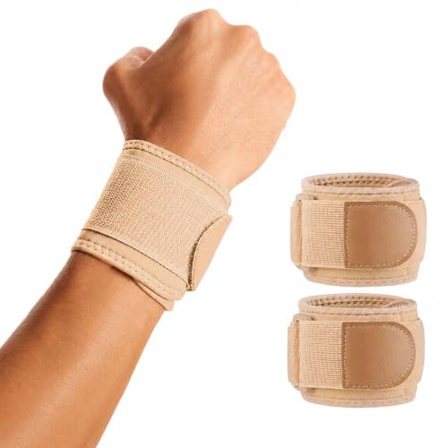Adjustable Wrist Wraps for Sports Protection - Skin (2 Pack)