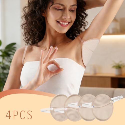 Reusable Underarm Sweat Pads - 4 Pcs Quick Dry Breathable Guards