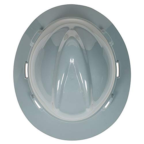 MSA V-Gard Full-Brim Hard Hat with Suspension - Polyethylene Shell, Superior Impact Protection and Self Adjusting Crown Straps - Standard Size Hard Hat