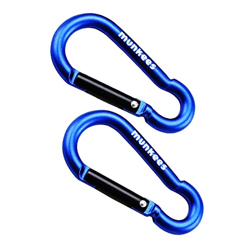 8-Shaped Aluminum Carabiner Clips Keychain - Large Blue