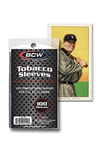 Tobacco Card Sleeves - Acid-Free, Archival Quality, 100 Pack
