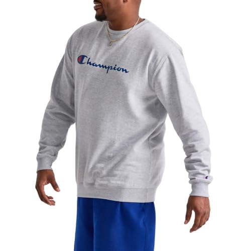 Champion Men's Fleece Crewneck Sweatshirt Medium Manhattan Mist Heather