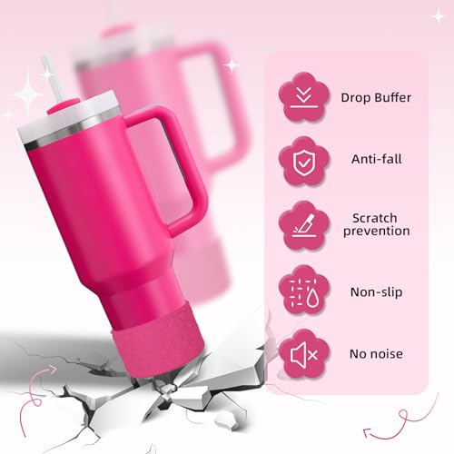 Vivid Violet Flower Gradient Silicone Boot for Stanley Tumblers