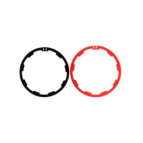Yuauy 2 Sets of Bicycle Flywheel Washer Spacer Cassette Headset Gasket Hub Bottom Bracket Bike Cycling Flywheel Axle for MTB Road Bike 1mm 1.5mm 1.85mm 2mm 2.18mm 2.35mm 2.5mm Black + Red (14 pcs)
