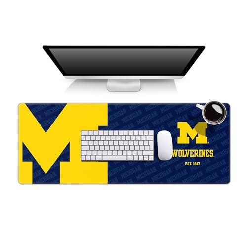 Michigan Wolverines Desk Pad - Water-Resistant, Non-Slip, 31.5" x 12"
