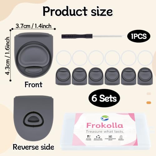 Replacement Seal Parts for Owala FreeSip - 6 Grey Set
