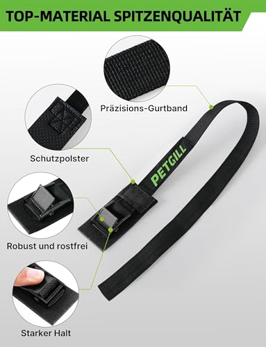 16 in Bike Rack Straps - 4 Pieces, 440 lbs Load Capacity